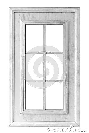 White wood window frame Stock Photo