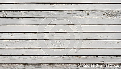 White wooden horizontal boards with texture as background Stock Photo
