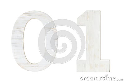 White Wooden Number 