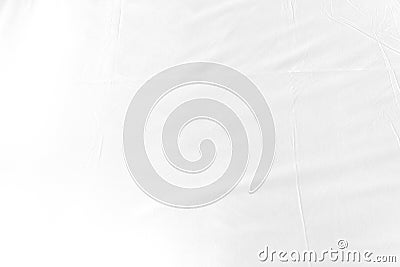 White wrinkled fabric texture for background Stock Photo