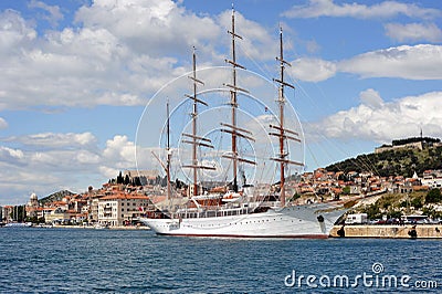 White yacht Stock Photo