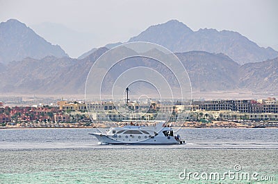 White yacht Editorial Stock Photo