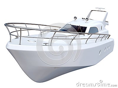 White yacht Stock Photo