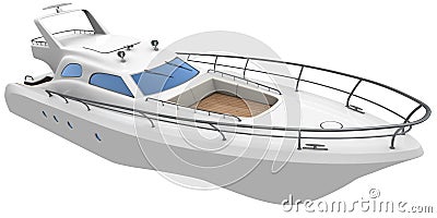 White yacht Stock Photo