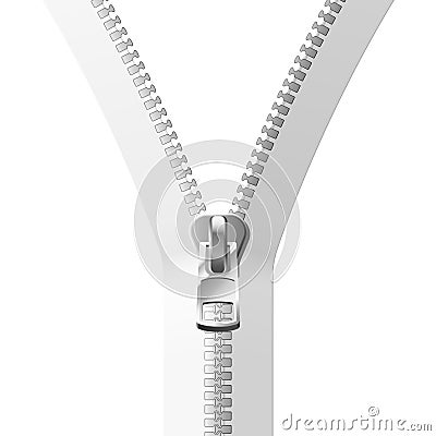 White Zipper Royalty Free Stock Photo - Image: 7530615