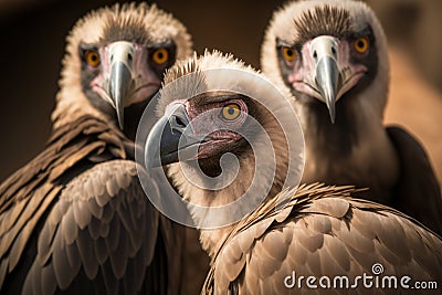Whitebacked vultures zimbabwe Cartoon Illustration