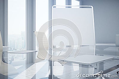 Whiteboard in conference room closeup Stock Photo
