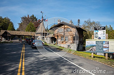 Whiteface Veterans Memorial Highway Entrance Stock Photo