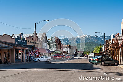 Whitefish main street view Editorial Stock Photo