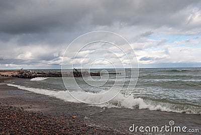 Whitefish Point Beach, Lake Superior, Chippewa County, Michigan, USA Stock Photo