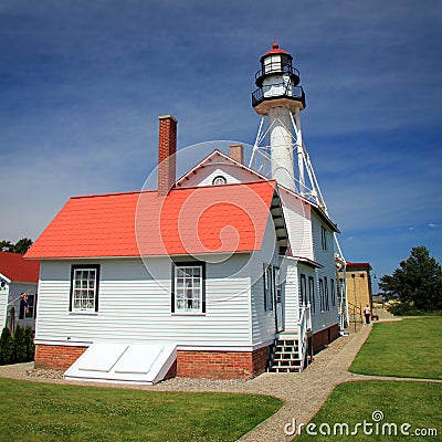 Whitefish Point Light Station Stock Photo