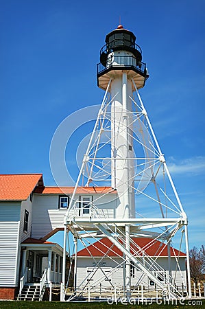 Whitefish Point LIghthouse Stock Photo