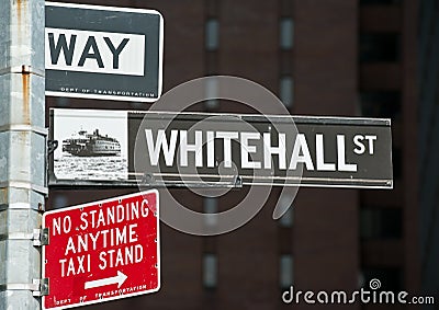 Whitehall street New York Stock Photo