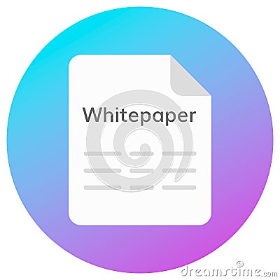 Whitepaper document download Vector Illustration