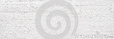 Grunge white brick wall, whitewashed brickwork background Stock Photo