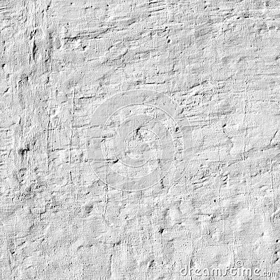 Whitewashed Old Brick Wall Uneven Bumpy Rough Rustic Background Stock Photo