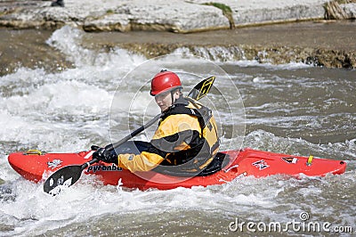 Whitewater Kayak - Port Hope, March 31, 2012 Editorial Stock Photo