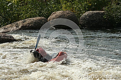 Whitewater Kayaking at an Extreme Editorial Stock Photo