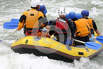 Whitewater rafting Stock Photo