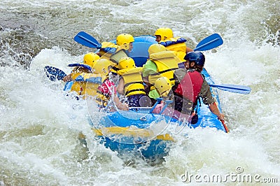 Whitewater Rafting Stock Photo