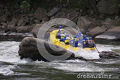 Whitewater Rafting Stock Photo