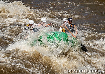 Whitewater Rafting on the Arkansas River in Colorado Editorial Stock Photo