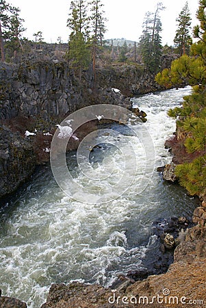 Whitewater rapids & waterfalls Stock Photo