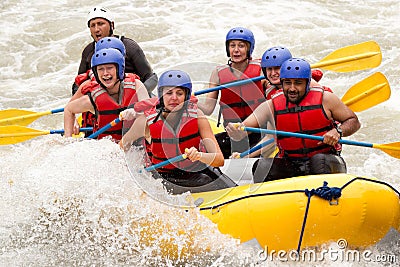 Whitewater River Rafting Adventure Stock Photo