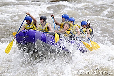 Whitewater River Rafting Stock Photo