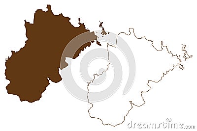 Whitsunday Region (Commonwealth of Australia, Queensland state) Vector Illustration