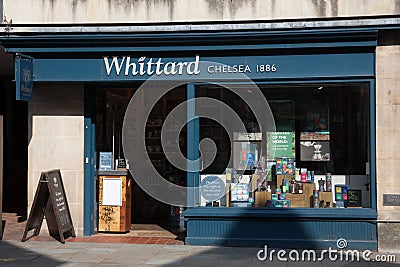 The Whittard of Chelsea coffee retail store in Oxford in the United Kingdom Editorial Stock Photo