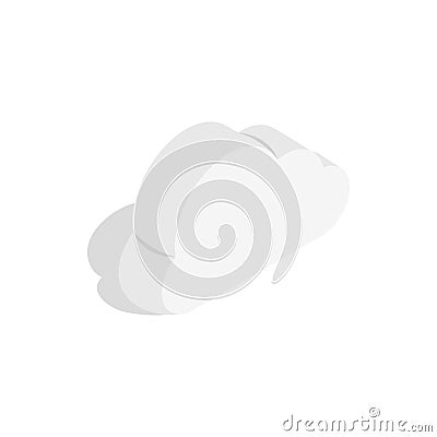 Whiye cloud icon, isometric 3d style Stock Photo