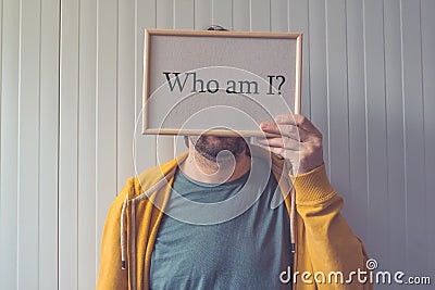 Who am I, self-knowledge concept Stock Photo