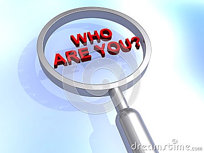 Who are you illustration Stock Photo