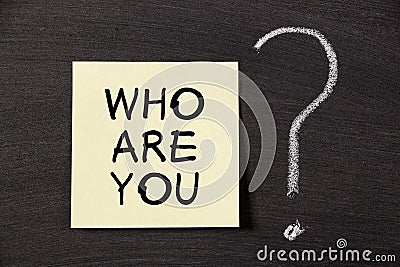 Who Are You ? Stock Photo