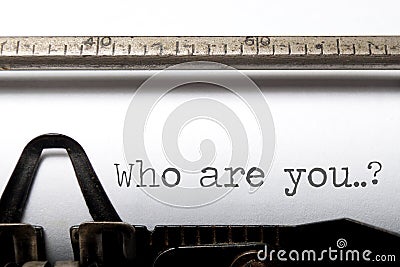 Who are you? Stock Photo