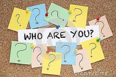 WHO ARE YOU? Stock Photo