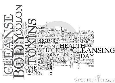 Whole Body Cleanse Word Cloud Stock Photo