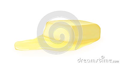Whole butter and melted on a white background Vector Illustration