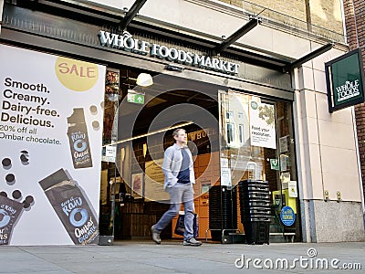 The retail store of Whole Foods Market in London Editorial Stock Photo