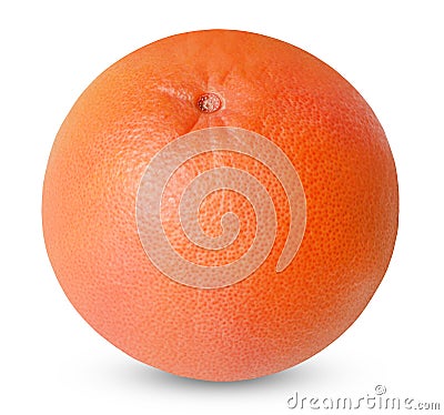 Whole fresh ripe grapefruit isolated on white. Stock Photo
