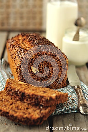 Whole-Grain Cake Loaf Stock Photo