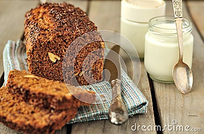 Whole-Grain Cake Loaf Stock Photo