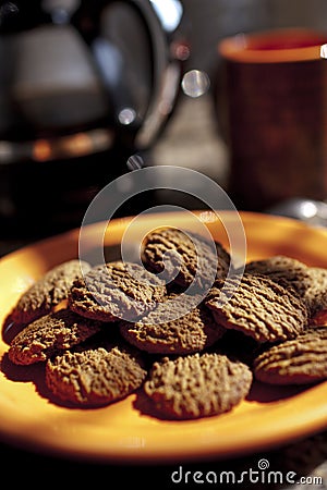 Whole grain cookies Stock Photo