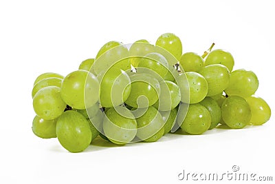 Whole grape grapes On isolated white studio background. Clipping path. Single object on white background. Stock Photo