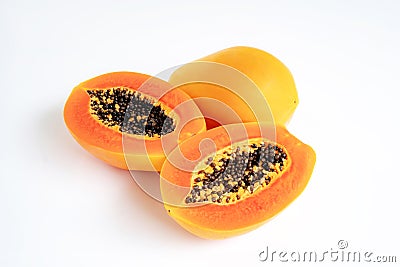 Papaya isolated on a white background Stock Photo