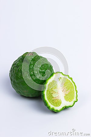 Kaffir Lime in background Stock Photo