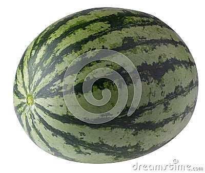 whole and half watermelon isolated on a white background Stock Photo