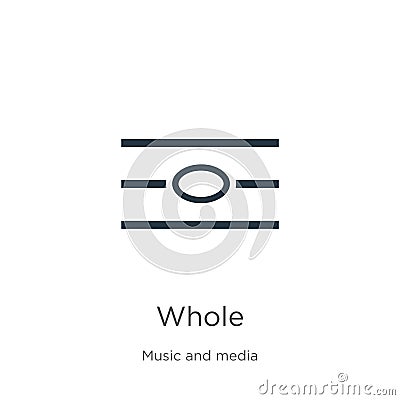 Whole icon vector. Trendy flat whole icon from music and media collection isolated on white background. Vector illustration can be Vector Illustration