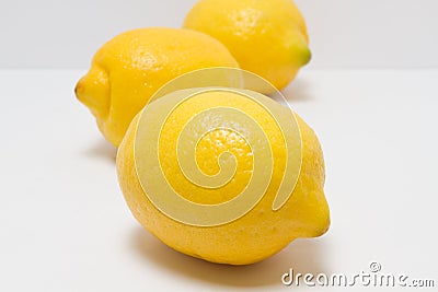 Whole lemons on a white background Stock Photo